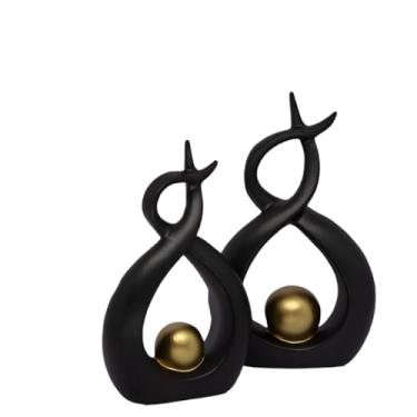 Imagem de Enfeite Rack Sala Estante Aparador Mesa Decoração Casa Escritorio Recepção Clinica Cerâmica Fosco(Preto)