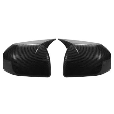 Imagem de Motoforti 2 peças de tampa de espelho de asa de boi do lado esquerdo direito para Ford F150 2015-2020, capa de espelho retrovisor, caixa de espelho de porta externa, tampa do espelho do passageiro do