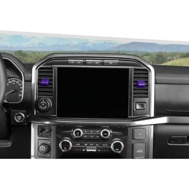 Imagem de Jimen Compatível com Ford F150 2021-2025, 4 peças de acabamento da tampa da saída de ar CA do console central (roxo)