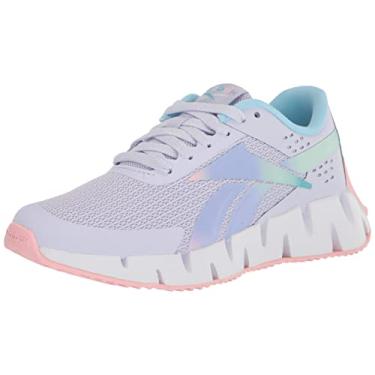Imagem de Reebok Tênis unissex infantil Zig Dynamica 2.0, Lilás lúcido/rosa brilhante/azul digital, 10.5 Little Kid
