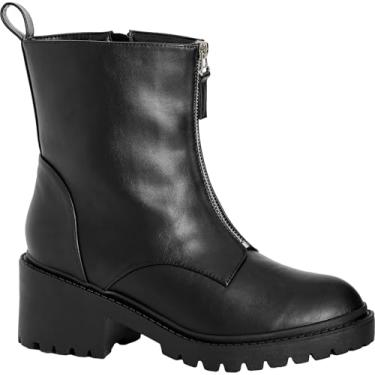 Imagem de City Chic Women's Apparel Bota de tornozelo City Chic com zíper Zelda, Preto, 9 Wide