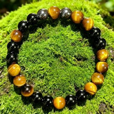 Imagem de Pulseiras elásticas com contas para mulheres, pulseira de malaquita para equilíbrio mental, feita à mão, contas de cristal natural, joias, One Size, Pedra, Sem Pedra Preciosa