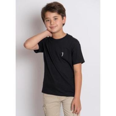 Imagem de Camiseta Aleatory Infantil Básica New Preta-Masculino