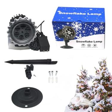 Imagem de Projetor De Luz Com Efeito De Neve,Lâmpada LED de Efeito de Nevasca - Com Projetor LED À Prova De Água e Controlo Remoto,Para Decoração De Quarto Sala Jardim Parede Janela Festas e Natal