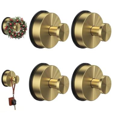 Imagem de VZZNN Pacote com 6 ganchos de ventosa a vácuo de aço inoxidável - ganchos de banheiro reutilizáveis com sucção de toalha de banho resistente - para chuveiro, espelho, parede, banheiro, vidro, toalhas