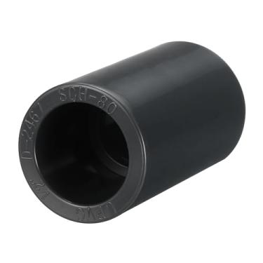 Imagem de DTGN 1 peça de encaixe de acoplamento de tubo de PVC de 2,5 cm, SCH80 (SOC x SOC) conectores de soquete deslizante de PVC de grau de móveis, acessórios de tubo de pressão reta para uso doméstico