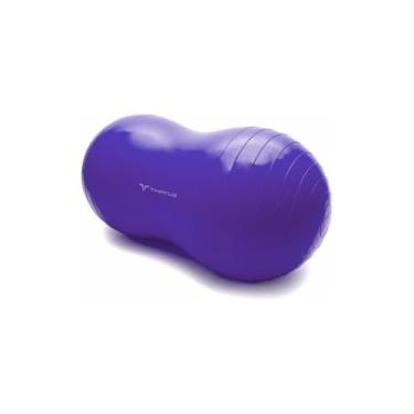 Imagem de Bola de Feijão para Exercícios, PVC Antiderrapante, 90x45cm, Laranja, Suporta 120kg, com Bomba de Ar, para Fisioterapia e Práticas Esportivas