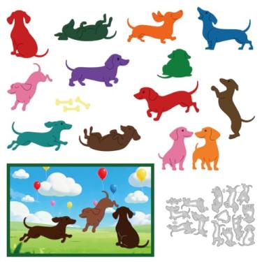 Imagem de DELORIGIN 13styles Dachshunds matrizes de corte de cachorro, aço carbono, artesanato, estêncil, scrapbook, molde de gravação de metal, para fazer cartões, festa, convite, álbum de fotos