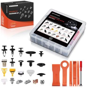 Imagem de A-Premium 210 peças (20-tipo) clipes de retenção de carro compatíveis com Cadillac XT4 2019-2024 painel de para-choque dianteiro painel de porta auto pino de plástico conjunto de substituição de