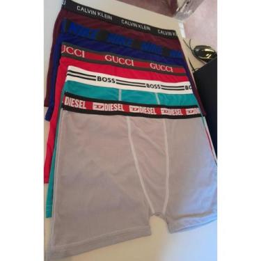 Imagem de Kit 10 Cuecas Boxer Masculinas Microfibra Adulto Conforto e Secagem Rá