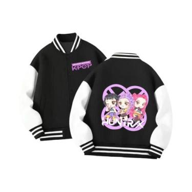 Imagem de Jaqueta De Beisebol KPop Demon Hunters Huntrix Para Meninos E Meninas,