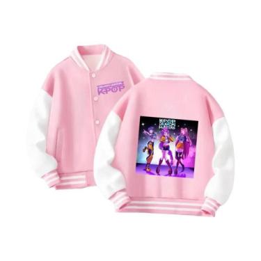 Imagem de Jaqueta De Beisebol KPop Demon Hunters Huntrix Para Meninos E Meninas,