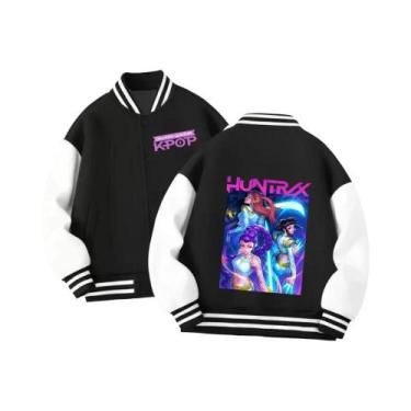 Imagem de Jaqueta De Beisebol KPop Demon Hunters Huntrix Para Meninos E Meninas,