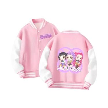 Imagem de Jaqueta De Beisebol KPop Demon Hunters Huntrix Para Meninos E Meninas,