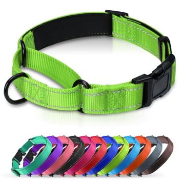Imagem de Erbine Coleira Martingale acolchoada para cães | Coleiras de neoprene Martingale | Coleira refletiva de nylon Martingale | Martingale ajustável para cães pequenos, médios e grandes