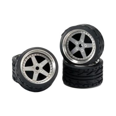 Imagem de Rodas De Liga Carlomo N-Class 1/64 Com Pneus De Borracha, Conjunto De 