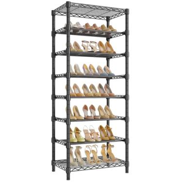 Imagem de VIPEK Sapateira S1, organizador de sapatos de metal durável de 7 níveis, resistente grande capacidade de até 24 pares, prateleiras de sapatos ajustáveis e destacáveis para entrada/quarto/armário