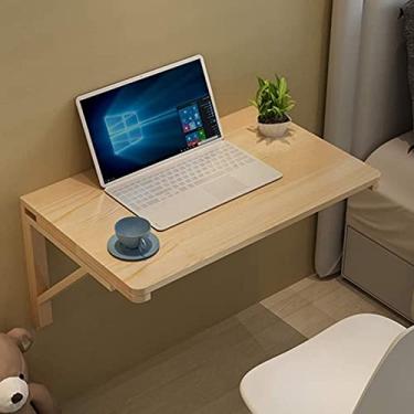 Imagem de TRGCJGH Mesa dobrável de parede mesa dobrável cozinha mesa de jantar mesa de madeira maciça mesa infantil escritório em casa mesa mesa de trabalho mesa de computador, 120 * 50 cm