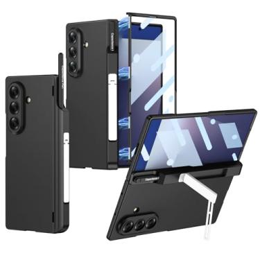 Imagem de LYJSMGZ Capa magnética para Samsung Galaxy Z Fold 7, proteção de dobradiça integrada com membrana à prova de choque, capa protetora de corpo inteiro, preta, Z Fold 7