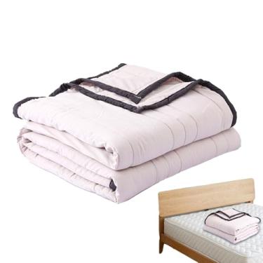 Imagem de Cobertor de resfriamento, cobertor de verão respirável | Manta de resfriamento fina para ondas de calor, extra macia,Consolador de colcha leve e reversível para verão para travessas quentes e suores n