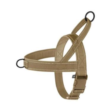 Imagem de Coleira Tática Militar Refletiva Sem Puxar Para Cães, Colete Almofadad