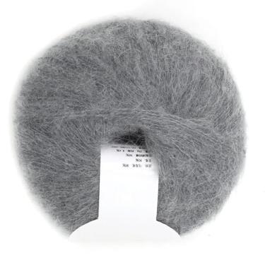 Imagem de TARSHYRY Fio de lã Mohair Macio, Fibra de tricô Premium para Cachecóis, Suéteres, Chapéus, Com Anti-bolinhas, Anti-encolhimento, Lavável à Mão, Fácil Cuidado, 12 Cores Opcionais (09 rosa rosa)