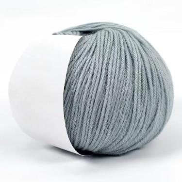 Imagem de Fio de lã premium, fio de tricô de peso médio para suéteres, cachecóis, chapéus macios e duráveis (azul)