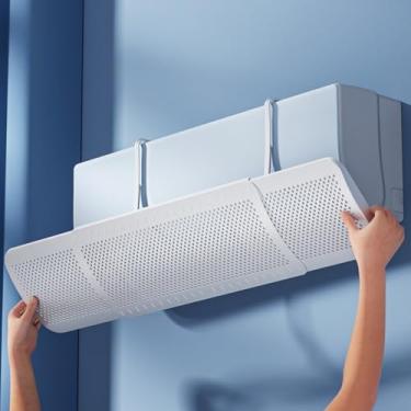Imagem de Defletor Ar Condicionado Split Direcionador de Vento Universal Branco Ajustável 57 a 108 cm