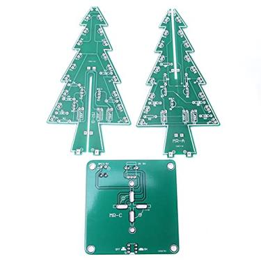 Imagem de Naroote Kit de árvore de Natal Estéreo Led Com 16 Luzes Prático Baixo Consumo de Energia para Diversão Diy Decorações de Férias para Crianças e Adultos (Conjunto DIY colorido)