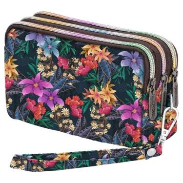 Imagem de Carteira de pulso de grande capacidade - Bolsa feminina de nylon estampada à prova d'água, Ya-22, Small