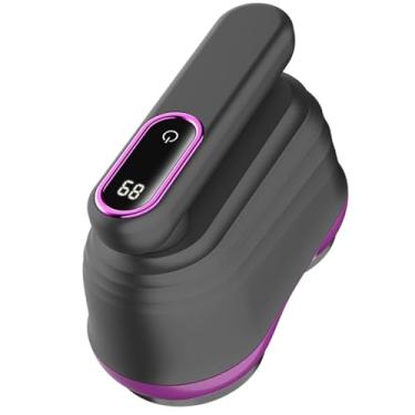 Imagem de Baoblaze Removedor de bolinhas de suéter, aparador de pelos, sem fio, com visor digital, removedor de bolinhas de roupas, de fiapos e fiapos de cortinas, Cinza