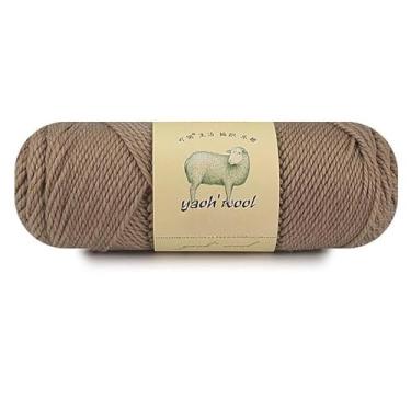 Imagem de 1 fio de 100 g (499 g) Cloud Touch, quente e não irritante, escolha de tricô para outono e inverno, cardigã de tricô/casaco/xale, produto acabado, caro, médio-grosso (camelho)