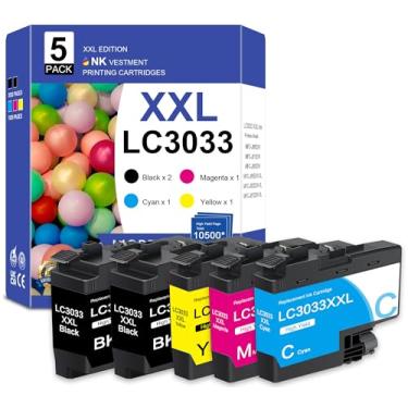 Imagem de PikBey LC3033 XXL Cartuchos de tinta de substituição de alto rendimento para cartucho de tinta Brother LC3033 Funciona para impressora MFC-J995DW MFC-J815DW MFC-J805DW MFC-J995DW XL (2BK/1C/1M/1Y)