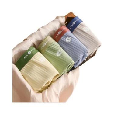 Imagem de Shorts Boxer Masculinos De Algodão Respirável Pacote Com 4 Peças Confo