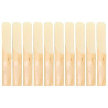Imagem de Pacote com 10 palhetas de clarinete Bb – palhetas planas tradicionais para clarinete iniciante e tocador, força 3.0, para clarinete, ponta de palheta mais fina e corte não arquivado