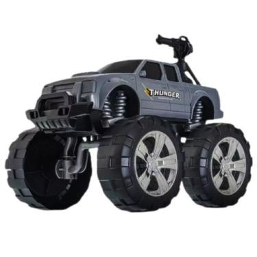 Imagem de Carrinho Carro Infantil Pick-up Thunder Commando Cinza - Usual Brinque