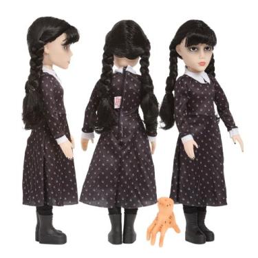 Imagem de Boneca Wandinha Addams + Mãozinha Wednesday Articulada - Baby Brink
