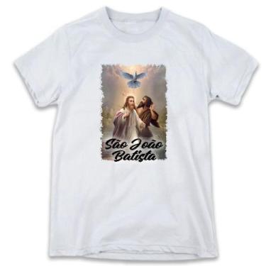 Imagem de 1 Camiseta São João Batista Batizado Jesus Santo Religião - W3artestam