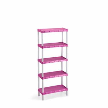 Imagem de Estante modular com 5 prateleiras rosa 915