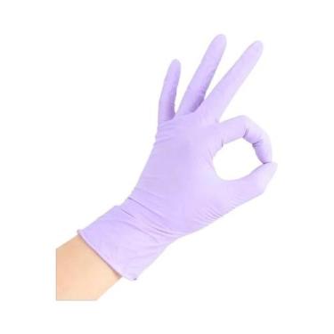 Imagem de Luvas De Nitrilo Descartáveis Roxo Claro 40/70/100PCS Para Limpeza De 