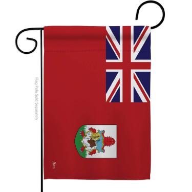 Imagem de Americana Home & Garden Bermuda Garden Flag Regional Nation International World Country Particular Area Decoração de Casa Banner Pequeno Presente de Quintal Dupla face, Feito nos EUA