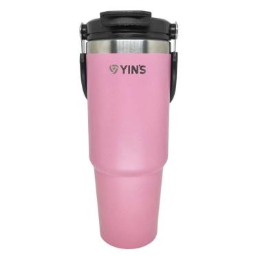 Imagem de Copo Térmico Yins Handle Aço Inox 900ML - Rosa Único-Unissex