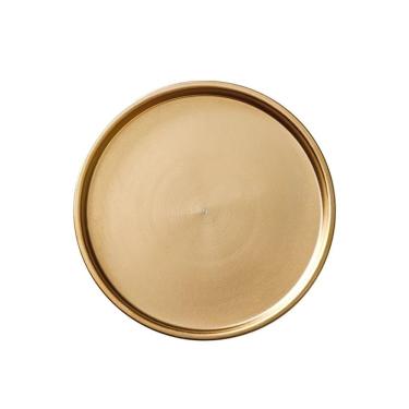 Imagem de Pires de plantas Vaso de flores, pires redondo, bandeja coletora plantas paletes cerâmica multicolorida(Gold,Pequeno)