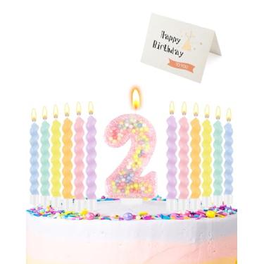 Imagem de Vela de aniversário para bolo, (número 2)