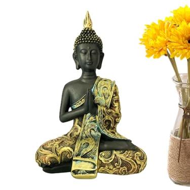 Imagem de Estátua de Buda, Jardim Buda | Pequena estátua de Buda sentado para meditação - Escultura de Buda, decoração de Buda para casa, estátuas ao ar livre, estatuetas colecionáveis ​​para sala de estar