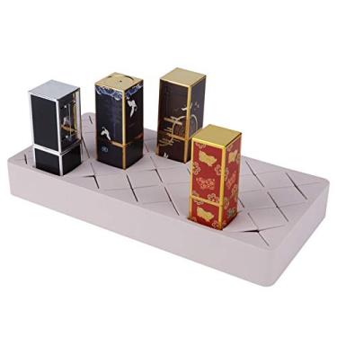 Imagem de Estink 24 Espaços Porta-Batom de Silicone 9 X 19cm Organizador de Batom Com Design Removível, para Pincéis de Maquiagem, Esmaltes e Delineador (Rosa)