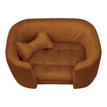 Imagem de Poltrona Pet Conforto Luxo | Cama Sofá Cachorro e Gato | Lavável veludo preto(cobre)