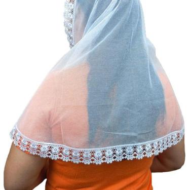 Imagem de Véu Ccb Congregação Cristã no Brasil Renda Floral Adulto (Paola) - Cen