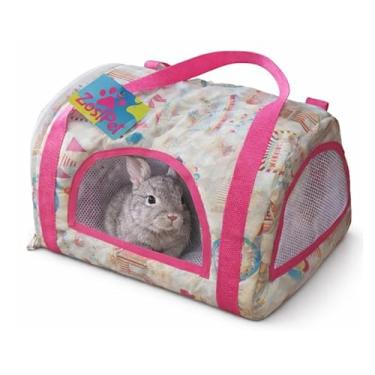 Imagem de Mochila Bolsa Transporte Pet Para Coelho Impermeável rosa