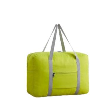 Imagem de Bolsa de viagem leve e dobrável com manga para carrinho, bolsa de mão embaixo do assento para mulheres e homens – ideal para academia, pernoite e viagens aéreas, Verde fluorescente, Esportes